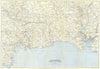 SOUTH CORNWALL.Plymouth to St.Austell.Looe Fowey Mevagissey.WARD LOCK c1955 map
