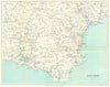 SOUTH DEVON. Plymouth Salcombe Paignton Exeter Torbay. WARD LOCK 1952 old map