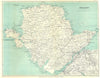 WALES. Anglesey. Anglesea. WARD LOCK 1936 old vintage map plan chart