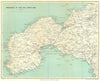 CORNWALL. Penzance, St. Ives and Land's End. Camborne. WARD LOCK 1952 old map