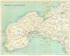 CORNWALL. Penzance, St. Ives and Land's End. Camborne. WARD LOCK 1952 old map