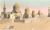 EGYPT. Cairo. General view of the Tombs of the Khalifs. Hand coloured. 1900