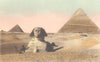 EGYPT. The Sphinx. Hand coloured. 1900 old antique vintage print picture
