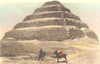 EGYPT. The Pyramid of Saqqara. Hand coloured. 1900 old antique print picture