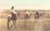 EGYPT. En Route for the Fields. Hand coloured. 1900 old antique print picture