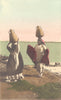EGYPT. Native women carrying water from the Nile. Hand coloured. 1900 print