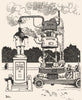 HEATH ROBINSON.Machine to express criticism of statues.Tar & Feathers.SMALL 1935
