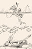 HEATH ROBINSON. Loch Lomond. an averted tragedy.Bagpipes bouyancy aid.SMALL 1935