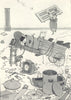 HEATH ROBINSON. The home-made car. the works. SMALL 1935 old vintage print