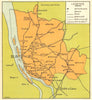 BORDEAUX WINE MAP. Carte du Blayais et du Bourgeais 1939 old vintage chart