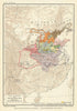 China. The Contending States-Boundaries of 350 BC 1935 old vintage map chart