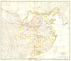 China. The Qin Dynasty, 255-206 BC 1935 old vintage map plan chart