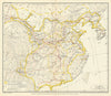 China under the Earlier & Later Han Dynasties 206 BC-220 AD 1935 old map