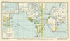 European trade routes to India & China 1486-1616. Toscanelli map 1474 1935