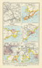 China foreign enclaves. Dalian Yantai Qingdao Shanghai Hong Kong 1935 old map