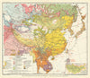 China & East Asia. Political Ethnic Racial Linguistic. Chinese Aryans 1935 map