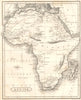 AFRICA. Early 19C map. Shows tribes & fictitious Mountains of Kong. 1830