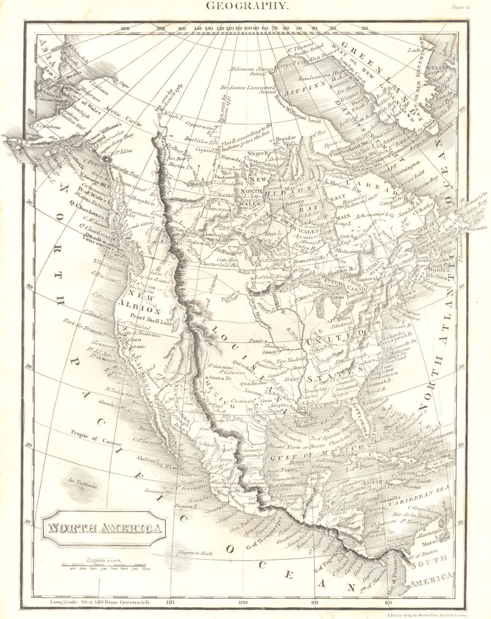 NORTH AMERICA. North West (Washington & Oregon) marked as New Albion 1830 map