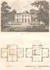 CIVIL ARCHITECTURE. Elevation and plan of a Villa. (Oxford Encyclopaedia) 1830