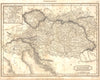 AUSTRIA-HUNGARY.Austrian Dominions;Austrian possessions on the Rhine. 1830 map