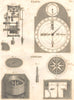 ENGINEERING. Clock; Compass working. (Oxford Encyclopaedia) 1830 old print