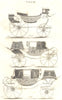 EARLY 19TH CENTURY COACHES. Coach; Barouch; Chariot 1830 old antique print