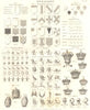 HERALDRY. Escutcheon Roundles; Partitions; Crowns; Helmets; Charges 1830 print