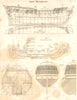 SHIP BUILDING. Elevations; Horizontal Plane; Hull; Projection; Stern 1830