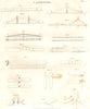 CARPENTRY. diagrams I. (Oxford Encyclopaedia) 1830 old antique print picture