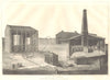MANUFACTURING. Gas works. (Oxford Encyclopaedia) 1830 old antique print