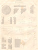 JOINERY. Mouldings. (Oxford Encyclopaedia) 1830 old antique print picture