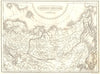 RUSSIAN EMPIRE. Russia Siberia Central Asia Samoyedi Yakoutska 1830 old map