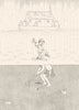HEATH ROBINSON GOLF CARTOON. The last hole before the Flood 1975 old print