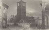 PIEDMONT/PIEMONTE. Torchlight parade in Pinerolo (Feb 16th?) Nuns. BARTLETT 1838