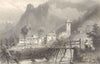 PIEDMONT/PIEMONTE. Torre Pellice. Val. Goats. bridge. Church. BARTLETT 1838