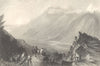 PIEDMONT/PIEMONTE. The post of the Vaudois. Soldiers. BARTLETT 1838 print