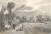 HAUTE-SAVOIE. Viuz and the Monte Mole, Faucigny. Horses. Harvest 1838 print