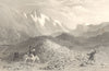 SAVOIE. The Col de Bon Homme. Donkey. Alps. 1838 old antique print picture