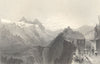 HAUTES-ALPES. Approach to Briançon from Mont Genèvre. Soldiers. BARTLETT 1838