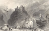 HAUTES-ALPES. Château Queyras. Religious procession. Donkey. BARTLETT 1838