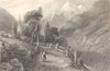 SAVOIE. View of Saint-Foy (Foi) . Church 1838 old antique print picture