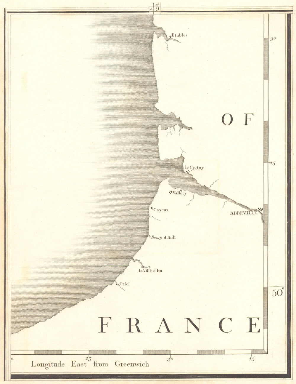 SOMME.Abbeville Le Crotoy Criel Eu Ault St Valery Étaples Etaples.CARY 1794 map