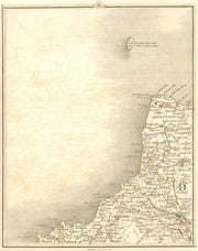 NORTH CORNWALL & DEVON.Hartland Bude Holsworthy Launceston Padstow.CARY 1794 map