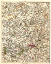 LONDON & HOME COUNTIES. Hertfordshire Middlesex Chilterns Luton. CARY 1794 map