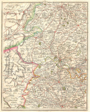 WELSH MARCHES.Shrops Radnor Montgomery.Shrewsbury Ludlow Hereford.CARY 1794 map