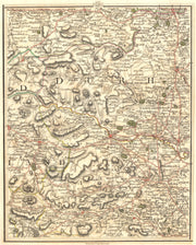 NORTH PENNINES & YORKSHIRE DALES.Durham Newcastle On Tyne Richmond.CARY 1794 map
