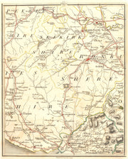 SCOTTISH BORDERS.Disputed border.Lockerbie Melrose Peebles Gretna.CARY 1794 map
