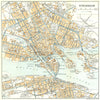 SWEDEN. Town plan of Stockholm. Tramways 1923 old antique map chart