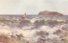 CHANNEL ISLANDS. Breakers off Jethou Island 1904 old antique print picture