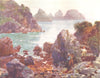 CHANNEL ISLANDS. The Pea Stacks (Tas de Pois) Jerbourg, Guernsey 1904 print